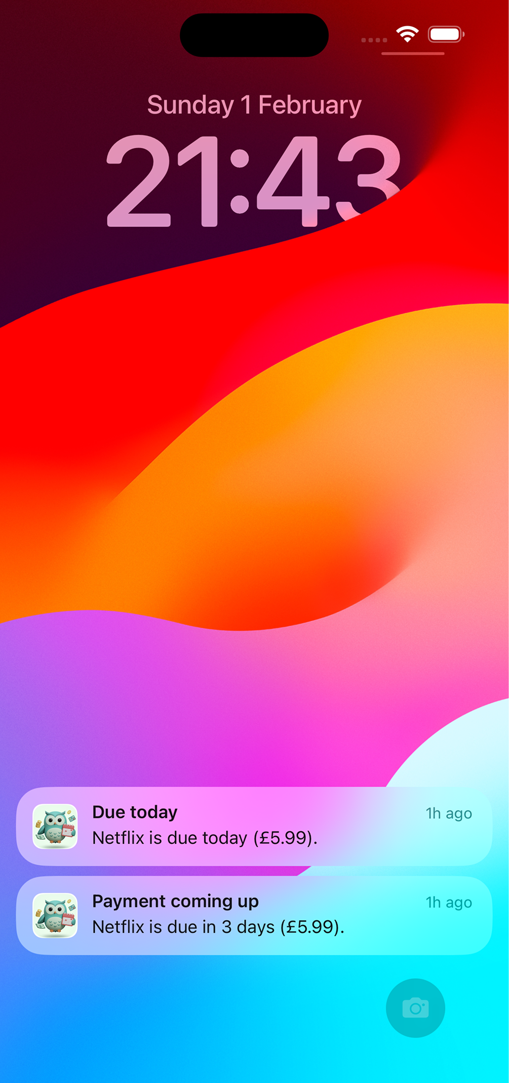 Mori reminders and payments list